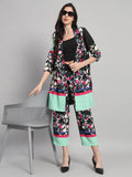 Curvydrobe Women Floral Printed Palazzo Set Shrug