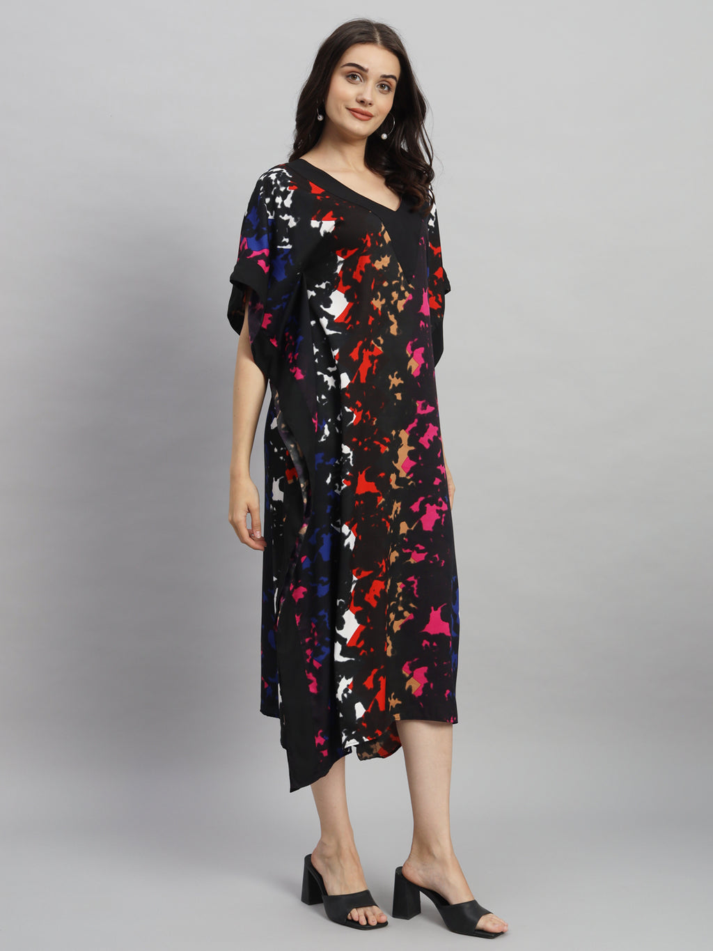 Curvydrobe Multi Printed Kaftan Dress