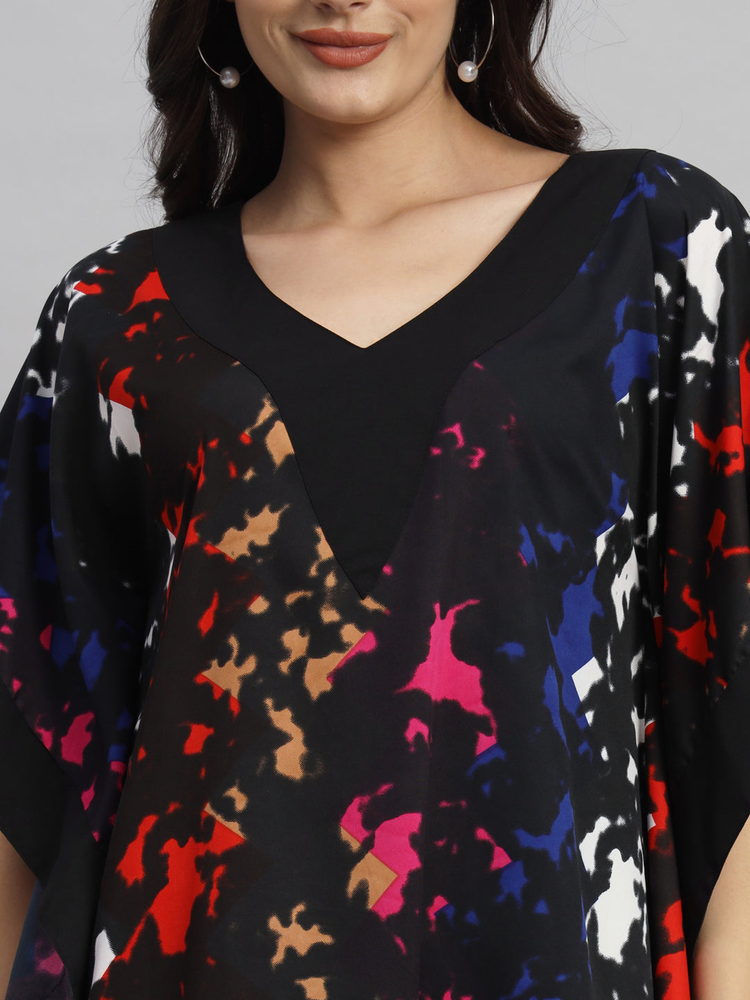 Curvydrobe Multi Printed Kaftan Dress