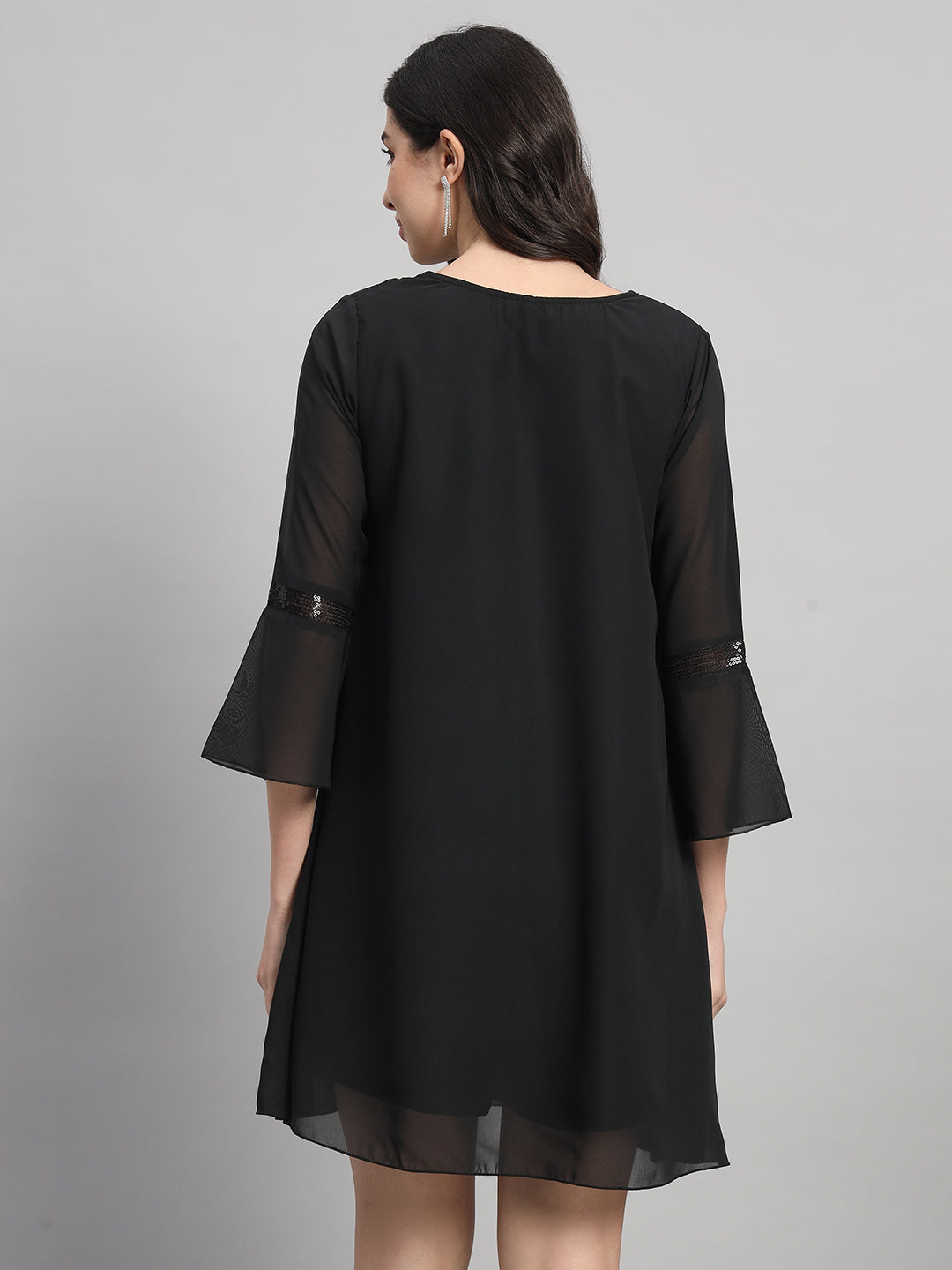 Curvydrobe Womens V Neck A line Dress